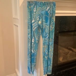Beautiful blues, aqua and yellow beach wear pant!